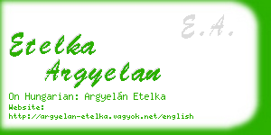 etelka argyelan business card