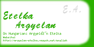 etelka argyelan business card